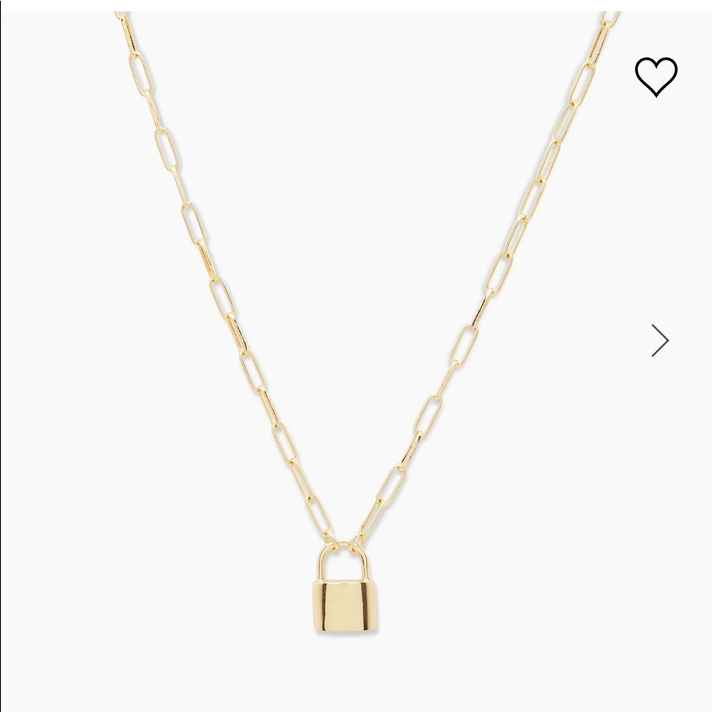 Gorjana Kara padlock charm necklace